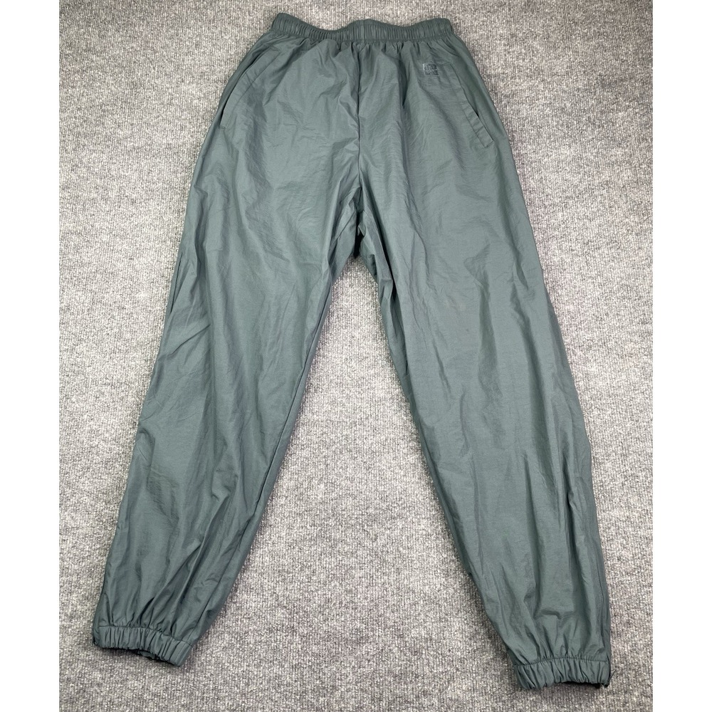 Russell Athletic Track Pants Mens Medium Green Nylon Mesh Lined Ankle Zip Jogger